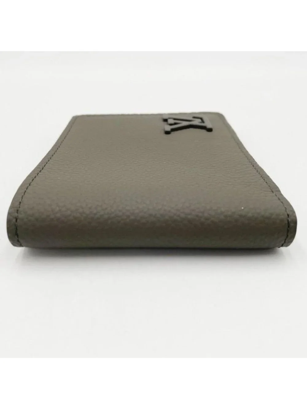 Louis Vuitton Bifold Wallet Portefeuille Multiple Khaki Aerogram Leather